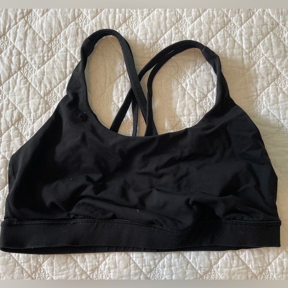 Lululemon Energy Bra, size 8, black